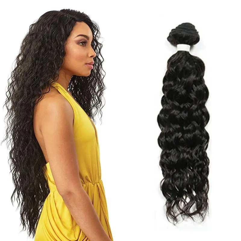 Hair Water Wave Weave Bundles 8 to 40 inch Remy Peruvian Virgin Hair Natural Color 100% Human Hair Extension