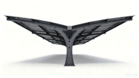 Système de carport solaire économique en acier profilé HBGenix, durée de vie de 20 à 25 ans, surface anodisée, résistance au vent de 60 m/s