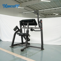 Appareil de musculation professionnel robuste en acier haut de gamme réglable pour curls des biceps assis et triceps