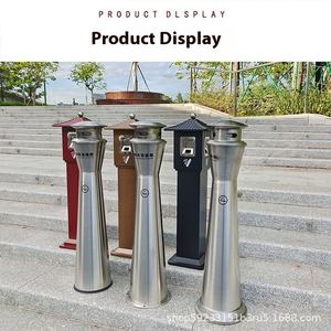 Cendrier extérieur debout en acier inoxydable pour plancher vertical intérieur Seau de rangement pour cigarettes Extinction des ordures pour - Product Image 4