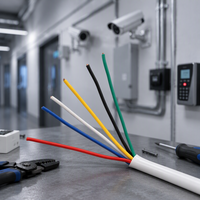 كابل إنذار أمني مقاوم للأشعة فوق البنفسجية بتصنيف خارجي 18 AWG ثنائي النواة معزول بغلاف PE وموصل OFC لمراقبة الأمن المحيطي