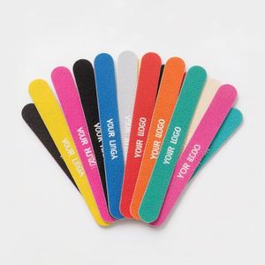 Lima de Uñas Profesional de Alta Calidad con Logotipo Personalizado, Grano 80/100/180/150/240/320, Lima de Uñas de Madera Lavable, Papel de Lija Fino para Uñas Naturales - Product Image 1