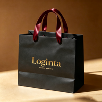 Sacs en papier personnalisés avec votre propre logo, emballage en carton, sacs en papier kraft blanc et brun, sacs cadeaux avec poignées