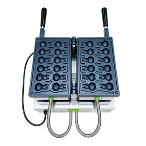 เครื่องทำแพน<span class=keywords><strong>เค้ก</strong></span>รูปหมีขนาดกะทัดรัดแบบใช้ในเชิงพาณิชย์ พร้อมเตาทำวาฟเฟิลแบบพลิกด้วยมือ ใช้ความร้อนไฟฟ้าเคลือบสารกันติด สำหรับร้านกาแฟและอาหารเช้า - Product Image 1