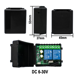 2 Gang Wireless <strong>Remote</strong> <strong>Control</strong> <strong>Switch</strong> 433Mhz 2CH Controller Relay Receiver for Lamp Pump Motor Light Door DC 6V-30V - Product Image 6