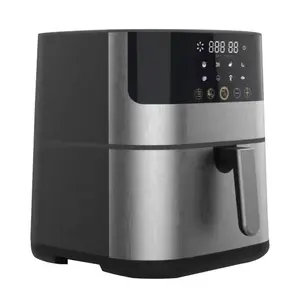 6.5L electric deep without oil air fryer with touch screen red white color air fryer liners square with basket