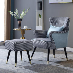 Canapé simple de luxe, couleur turquoise/khaki, style nordique rétro, canapé simple pour salon, chaises à dossier haut, chaises pour chambre à coucher - Product Image 3