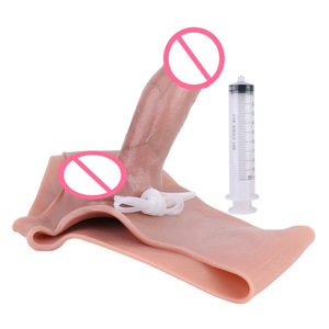 Leicht gebogener realistischer weicher Dildo vibrator Massiver <span class=keywords><strong>Penis</strong></span> wasserdichter Lesben bekleidung aus Silikon leder - Product Image 6