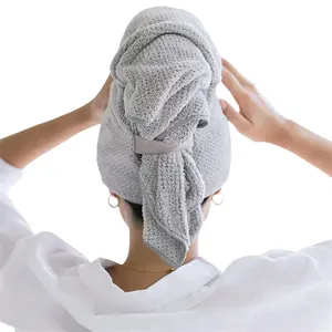 Super soft Large Microfiber Hair drying turban Towel Wrap for Women