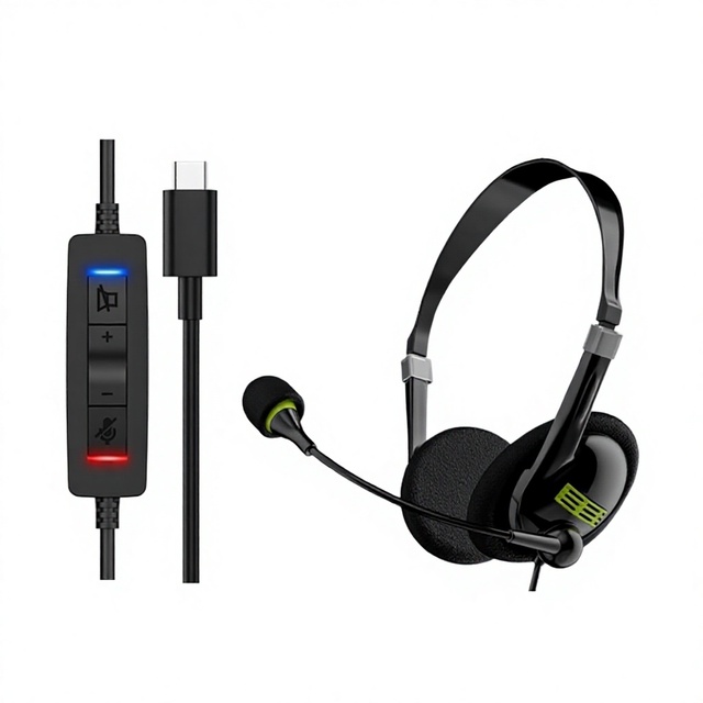 Professional Call Center Noise Cancelling Office Phone Business Computer Office Headset Usb Phone Wired Headset