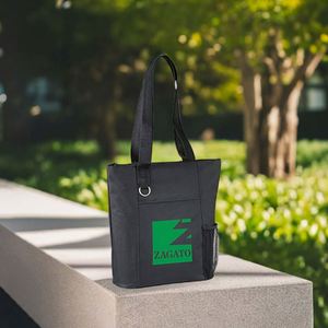 Custom Eco-Friendly Fashionable Korean Style <b>Canvas</b> Handbag Sewing Zipper Closure Shopping Tote Bag for Promotional - Product Image 2