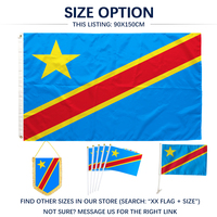 Drapeau de la RDC (République Démocratique du Congo) 3x5 pieds, polyester, impression recto, vente en gros, 90x150cm
