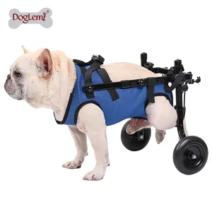 Pet ürünleri üreticisi ayarlanabilir Pet köpek tekerlekli sandalye engelli arka bacaklar yürüyüş için hafif kolay montaj