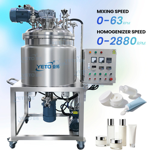 Tanque Misturador Homogeneizador a Vácuo Móvel de Aço Inoxidável 200L com Motor para Produção de Creme, Pasta e Moagem Química para Cuidados com a Pele e Cabelo - Product Image 2
