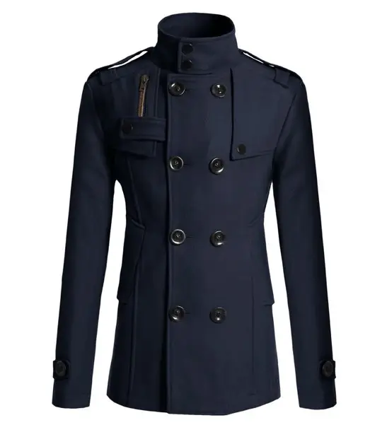 2023 trench men's long autumn and winter new version of the trend of double breasted British fashion brand men's coat