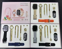 Venta de Fábrica: Set de Regalo 7 en 1, Reloj Inteligente, Aretes, Pulseras y Anillos para Hombre y Mujer, Excelente Valor, Regalo Navideño