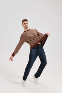 سترة شتوية رجالية من الصوف الخالص <span class=keywords><strong>12GG</strong></span> مع شعار أمامي منسوج، تصميم مخصص من الشركة المصنعة MT45 - Product Image 5