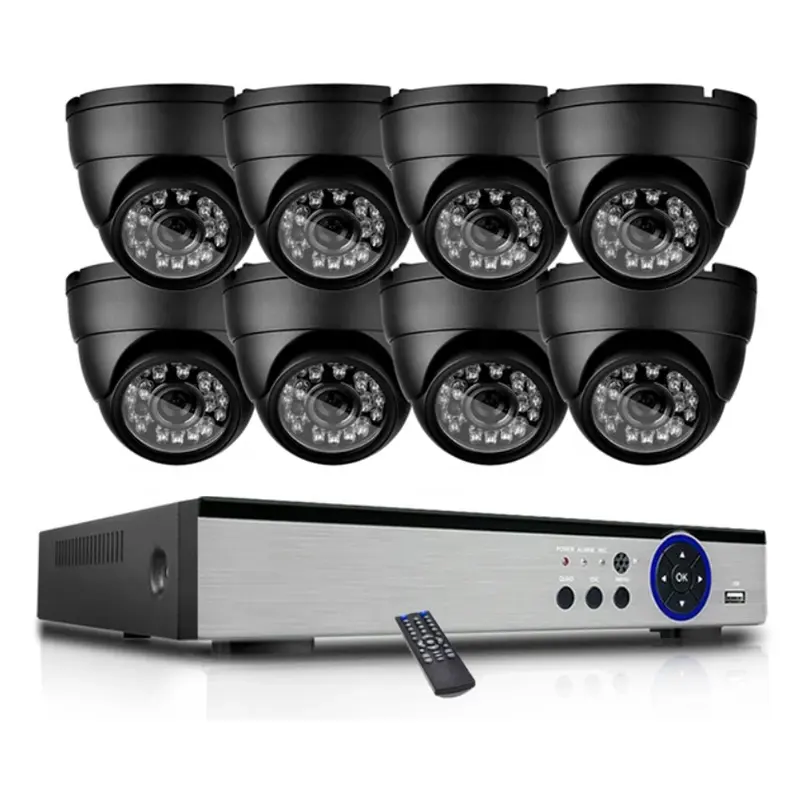 HD 8CH 4MP PoE NVR CCTV 키트 IP66 실외 보안 감시 H.265 비디오 재생 CCTV 보안 카메라 키트