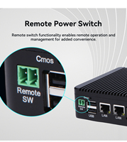 Mini PC client léger InIntel BayTrail N2840 J1800 J1900 N95 avec interrupteur d'alimentation à distance intégré, mini ordinateur industriel sans ventilateur