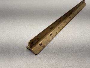 High Precision <b>Triangular</b> Brass Body Measurement <b>Ruler</b> Metal For Architecture Board - Product Image 5