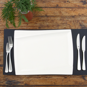 Bán buôn tùy chỉnh nhà máy giá trắng đĩa Melamine Bộ đồ ăn bít tết ngã ba dao tấm gốm sứ melamine tấm món ăn - Product Image 3