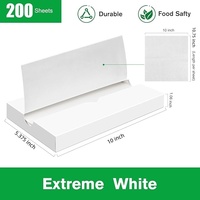 Boîte distributrice pop-up de 200 feuilles de papier sulfurisé pour sandwichs et pâtisseries, formats 6, 8, 10, 12, 15 pouces