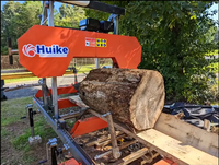 Scierie à Ruban Portable Huike avec Moteur à Essence Certifié CE, Capacité de Coupe Bois 26" 31", Modèle Manuel Type Farmset Lucas Mill, 4 Pièces, Vitesse de Coupe du Bois 17 M/Min