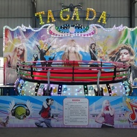 Manège Disco Tagada personnalisé avec éclairage LED, plateau tournant, attraction de parc d'attractions