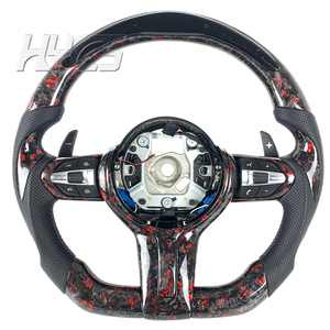 Volant de direction en fibre de carbone personnalisé pour l'intérieur de la voiture, pour <span class=keywords><strong>BMW</strong></span> F10 X3 X4 M4 M3 M5 X4M F30 M6 M1 F20 avec écran LED - Product Image 5