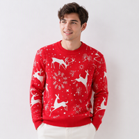 Pulls pour hommes et femmes sur le thème de Noël, style du Nouvel An, 100% polyester, tricotés à la machine, styles personnalisables