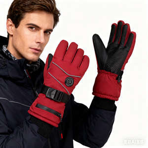 屋外冬用メンズ電動USB充電式防水加熱スキーグローブスノーボード用 - Product Image 2