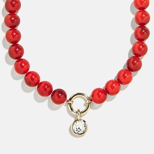 Collana di Perline <span class=keywords><strong>in</strong></span> Pietra Naturale con Ciondolo <span class=keywords><strong>in</strong></span> Rame Placcato <span class=keywords><strong>Oro</strong></span> 18K e Zirconi, <span class=keywords><strong>Girocollo</strong></span> con Gemme Colorate per Donne - Product Image 6