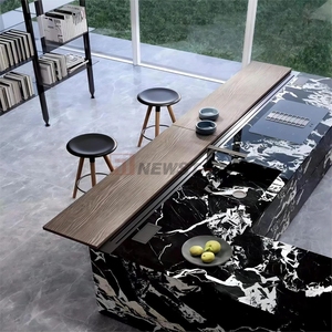 Nhà bếp hiện đại truy cập hàng đầu tùy chỉnh nhà bếp đảo tự nhiên màu đen đá cẩm thạch Vanity đá truy cập Tops - Product Image 6