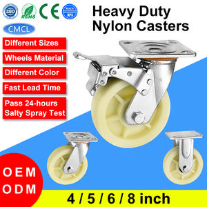 CMCL Schwerlast-Lenkrollen mit Bremsen Werkzeugkasten 5 Zoll Nylon-Rollen - Product Image 1