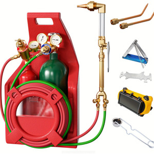 Kit de Antorcha de Soldadura y Corte, Oxígeno, Acetileno, Propano, Portátil, Recubierto de Cobre, Interruptor Único, Estilo Americano, CFWELD - Product Image 3