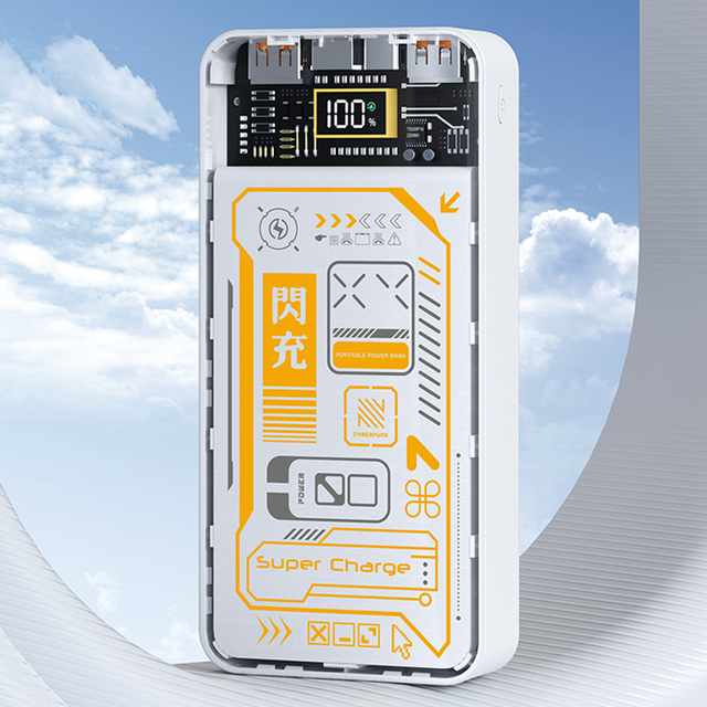 Customizable 20000mAh Portable Power Bank with Fast Charging LED Display Type-C/USB Outputs Outdoor Use