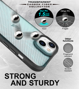Custodia protettiva in plastica rigida custodia trasparente per cellulare custodia in fibra di carbonio <span class=keywords><strong>cover</strong></span> per cellulare armatura per iphone <span class=keywords><strong>13</strong></span> <span class=keywords><strong>mini</strong></span> - Product Image 3