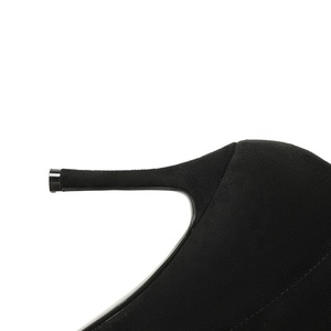 Moncheer Dames Stretch Suède Stiletto Overknee Ultra Slim Puntige Teen Dijhoge Laarzen Ritssluiting Hoogteverhogend - Product Image 6