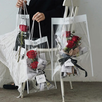 Sacs de bouquet de fleurs clairs pour paquet de fleurs cadeaux