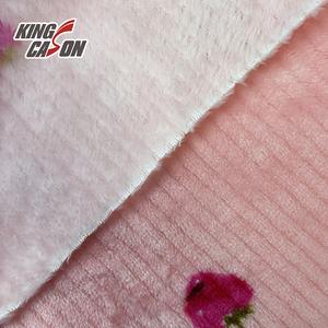 Kingcason fabricante chino impreso rosa fresa 2 lados franela polar tela cálida niños para manta ropa de cama Pijamas - Product Image 4