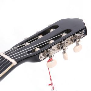 <span class=keywords><strong>Chitarra</strong></span> <span class=keywords><strong>Classica</strong></span> Artigianale in Legno di Tiglio, Strumento Musicale Nero da 39 Pollici - Product Image 4
