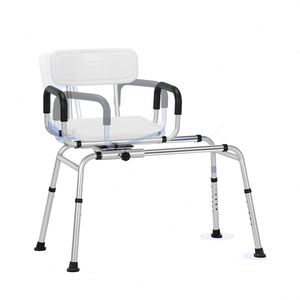 Disabled Bathing Chair Aluminum Alloy Shower Chair Non-Slip <b>Height</b>-<b>Adjustable</b> Portable Bath <b>Stool</b> Seniors Pregnant Women 150kg - Product Image 2