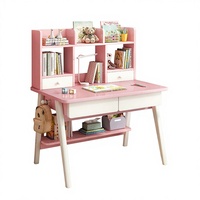 Bureau d'Apprentissage en Forme de L pour Ordinateur Portable 2 en 1, Table d'Ordinateur en Bois, Table d'Étudiant, Ensemble de Chaises avec Étagères