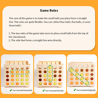 Jeu de puzzle 3D en bois Quatre à la suite, jouet éducatif interactif pour parents et enfants, pour l'entraînement à la réflexion des enfants