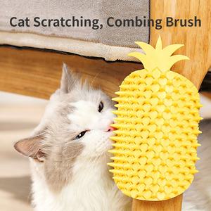 Spazzola per massaggio con angolo per gatti antisolletico spazzola per la toelettatura del gatto staccabile per solletico - Product Image 2