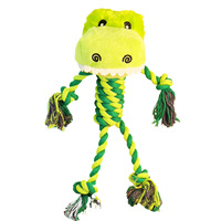 Jouet à mâcher personnalisé pour chien en peluche et corde de coton, résistant aux morsures, pour molaires, couineur, pour chiot et animal de compagnie, vente en gros