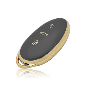 GZ domi ร้านค้าออนไลน์ TPU GOLD EDGE อุปกรณ์เสริมรถยนต์สมาร์ทเคสกุญแจปลอกหุ้มที่ใส่กุญแจป้องกันสำหรับ F7รถยนต์ที่เพิ่มขึ้น - Product Image 5