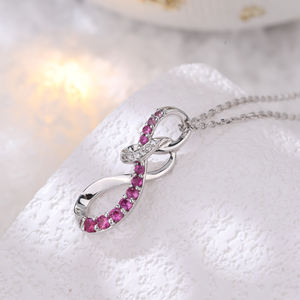 Venta caliente 18K oro blanco diamante Natural Rosa zafiro joyería colgantes buena calidad fina forma de cruz deslumbrante regalo GIA - Product Image 5