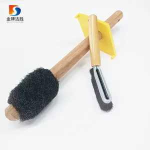 Brosse à doppe à fil résistant avec protection en Fiber de Tampico grise