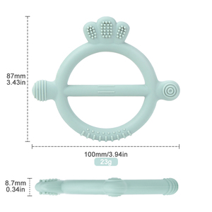 Anneau de <span class=keywords><strong>dentition</strong></span> sans BPA pour bébés Jouet à mâcher en silicone souple Soulagement sensoriel Apaise la douleur des gencives Jouet de <span class=keywords><strong>dentition</strong></span> sûr pour bébé - Product Image 5